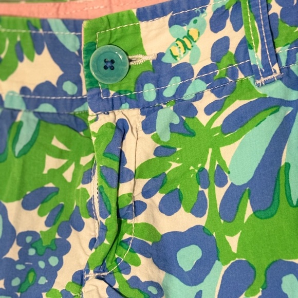 Lilly Pulitzer Green and Blue Floral Shorts - Picture 3 of 7